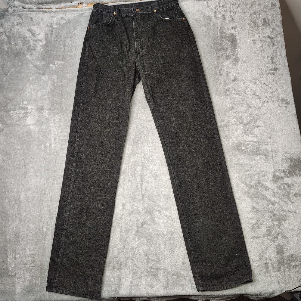 Vintage Wrangler Jeans Mens 32x36 Fits‎ 28x36 Black Acid Cowboy USA Made 946BLKS